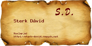 Sterk Dávid névjegykártya